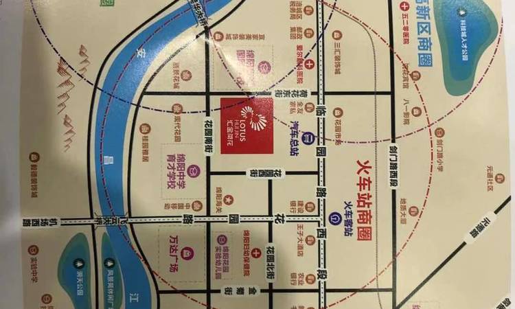 汇金荷花交通图