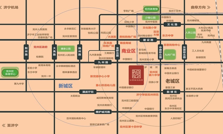 兖州公用瑞马悦府交通图