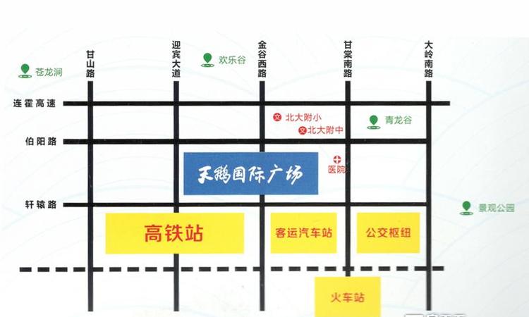 天鹅国际广场交通图