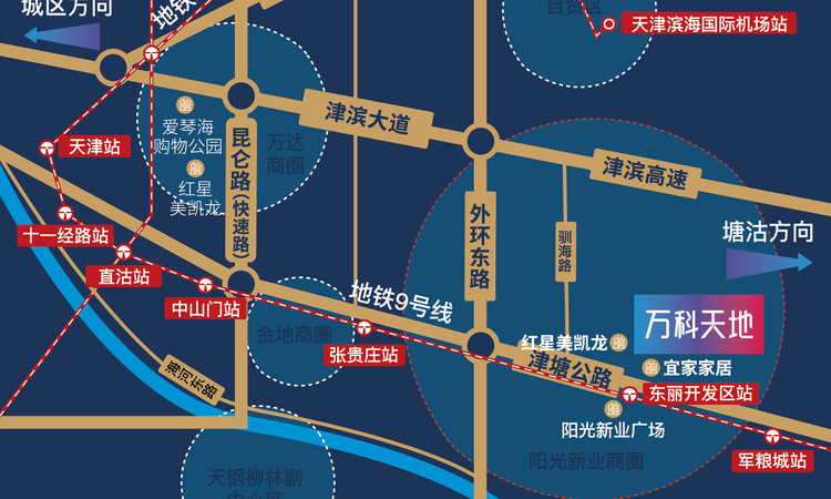 万科天地周边配套图