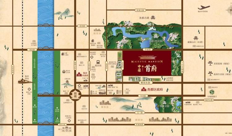 临汾中梁首府交通图