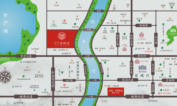 城投·竹湖朗阅交通图