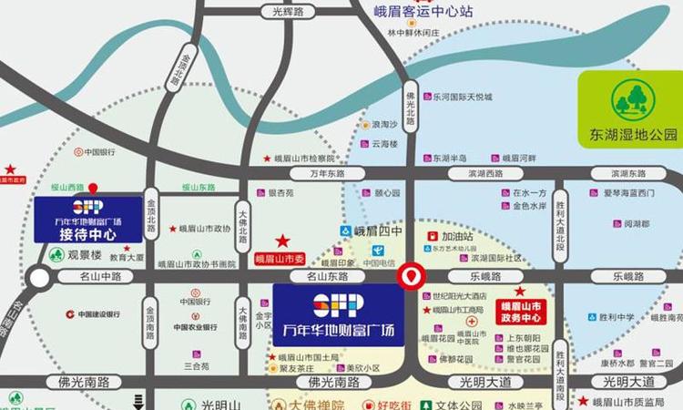 万年华地财富广场交通图