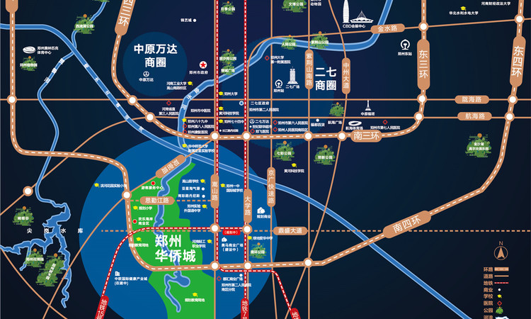 郑州华侨城交通图