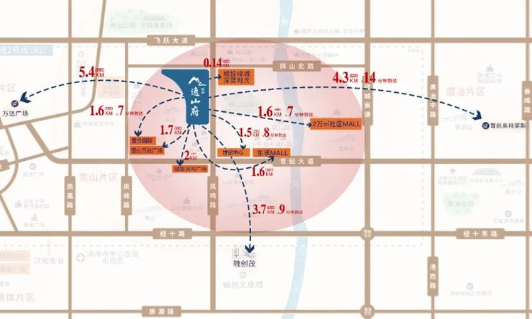 城投逸山府交通图