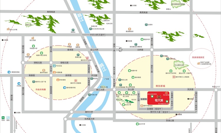 潮州恒大城交通图
