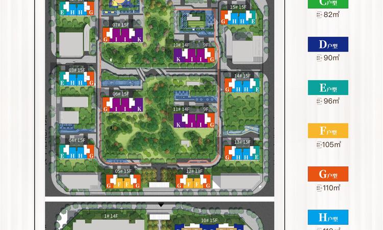 首开卓越建工·熙悦晴翠楼层平面图