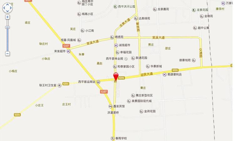 西平新世界广场交通图