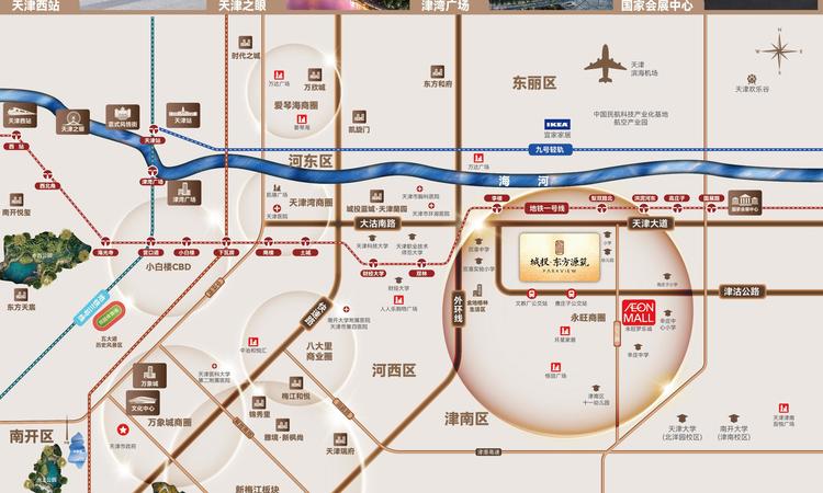 天津悦府交通图