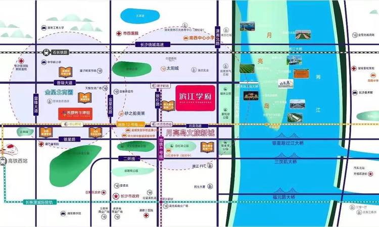 滨江学府交通图