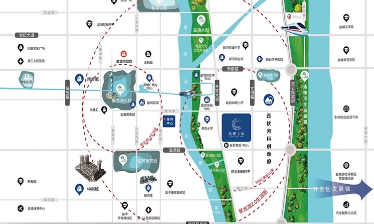 晶曜上东交通图