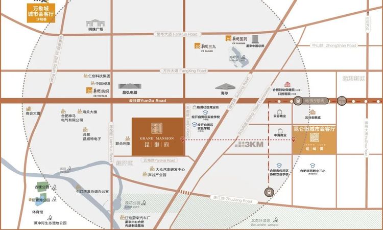 华润昆御府交通图