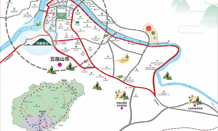 鸿基蓝山交通图