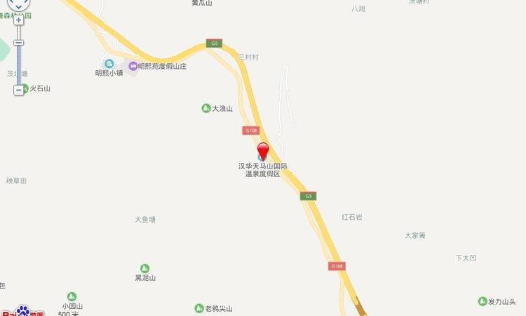 汉华天马山国际温泉度假区交通图