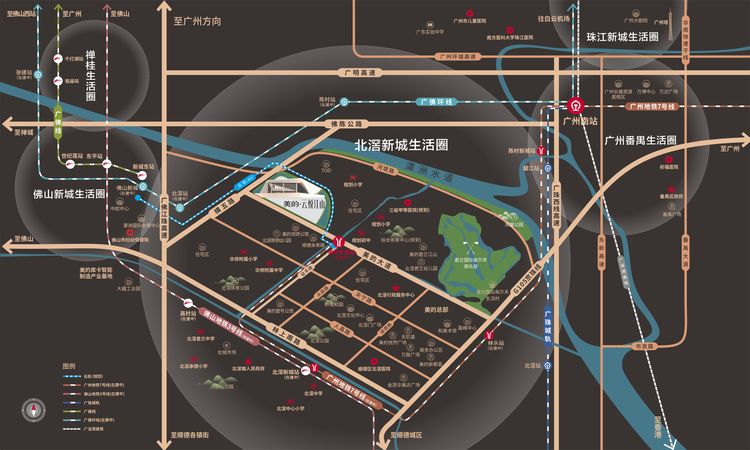 美的云悦江山交通图