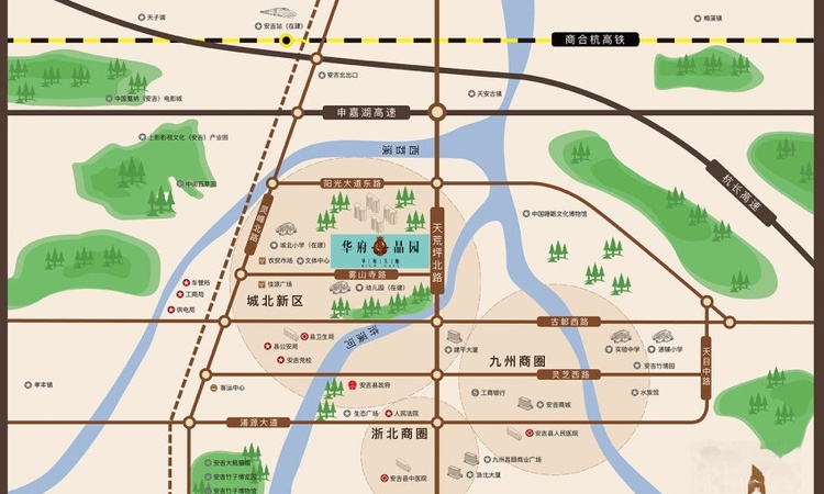 安吉华府天地晶园交通图
