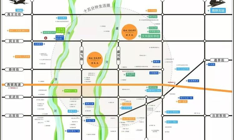 蓝城清风明月（明月苑）交通图