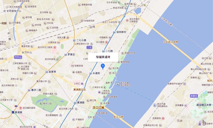 绿城武汉黄浦湾交通图