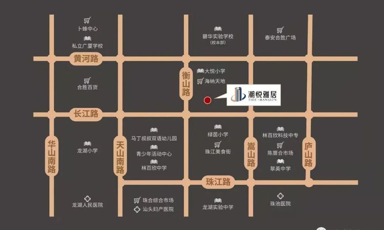 潮悦雅居周边配套图
