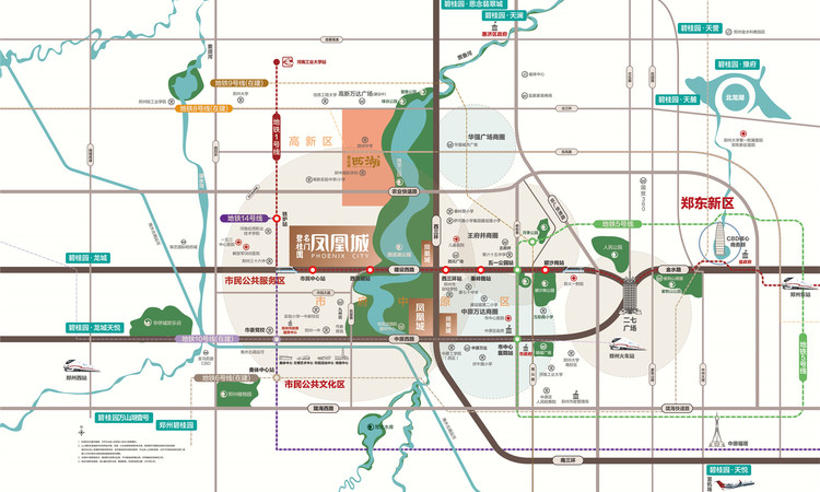 碧桂园名门凤凰城交通图