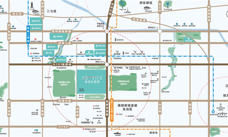 康桥香蔓郡交通图