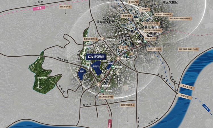 联发观音桥交通图