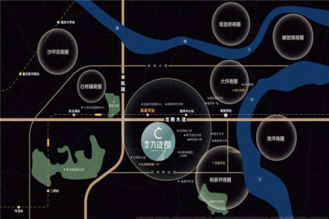 信达九珑郡交通图