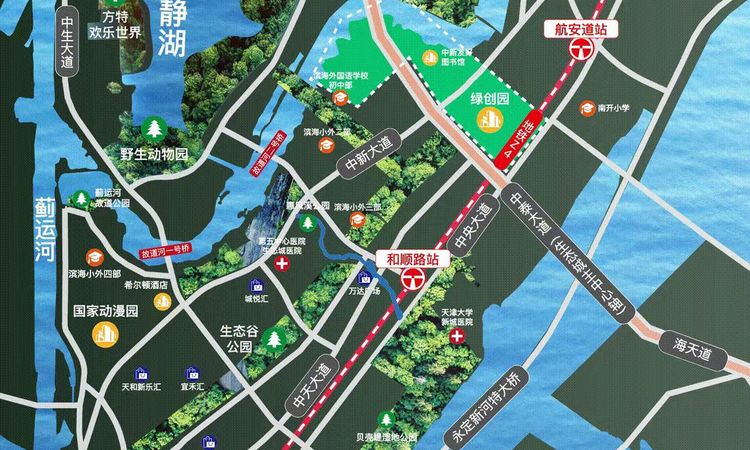 坤弘锦绣静湖交通图