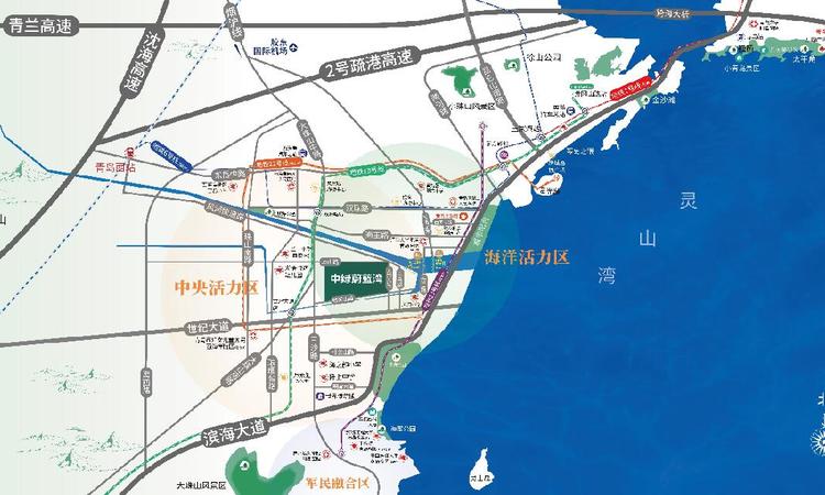 中绿蔚蓝湾交通图