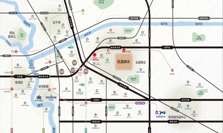 中国铁建花语尚东交通图