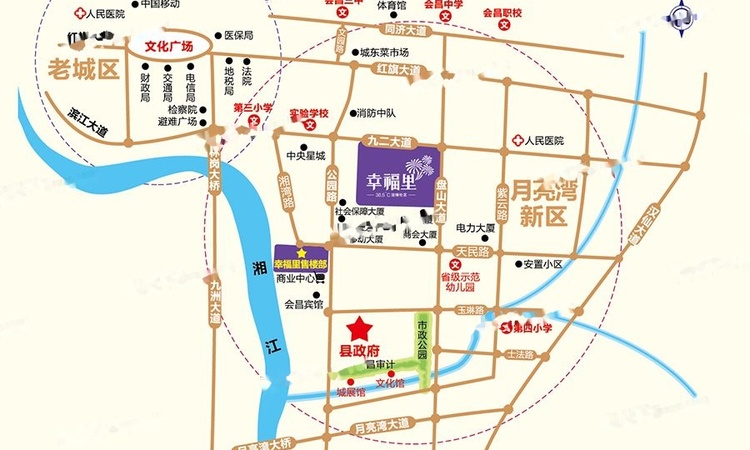 会昌幸福里交通图