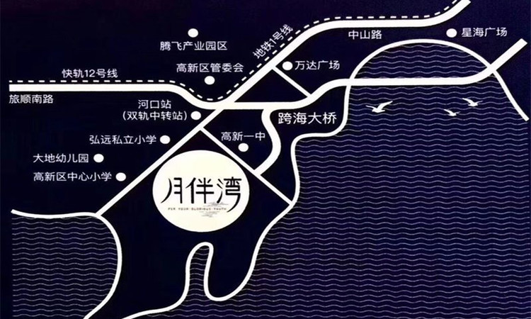 小平岛月伴湾交通图