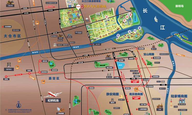 太仓恒大文化旅游城交通图