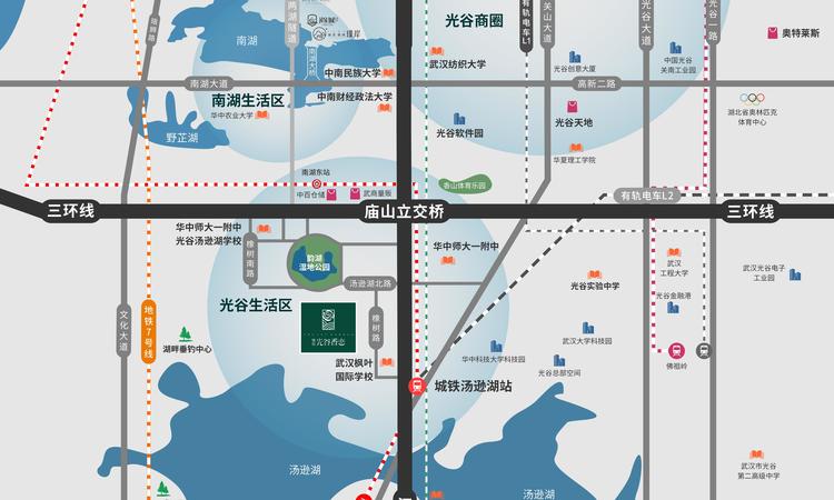 城投光谷香恋交通图