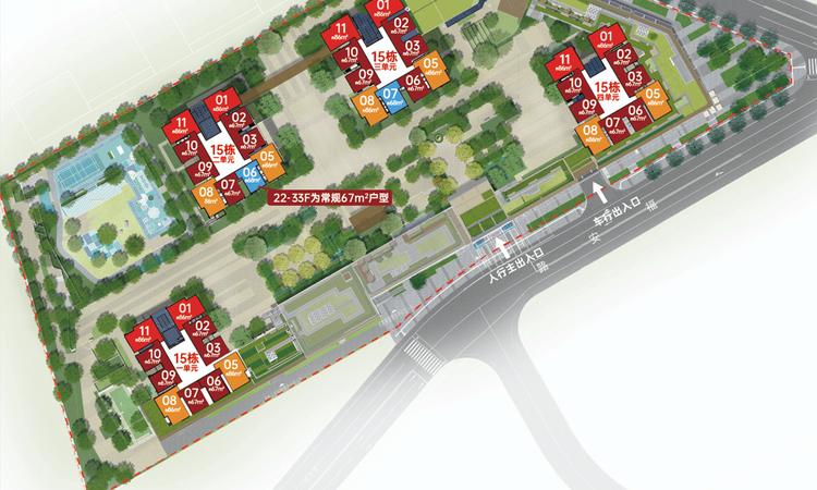 鸿荣源·珈誉府2区楼层平面图