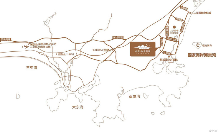 中交海棠麓湖交通图