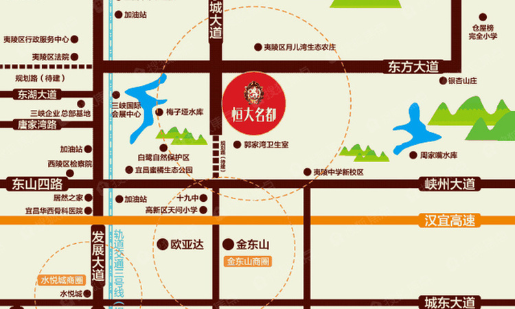 恒大名都交通图