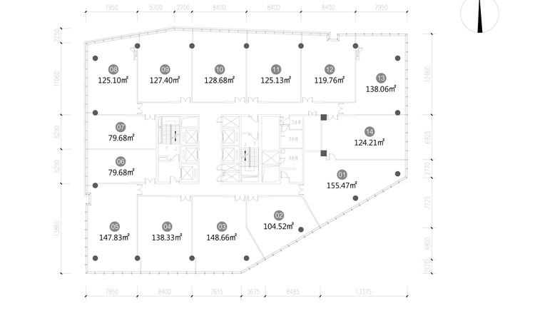 富力中心楼层平面图