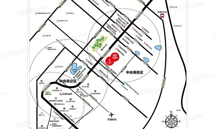 汇智中心周边配套图