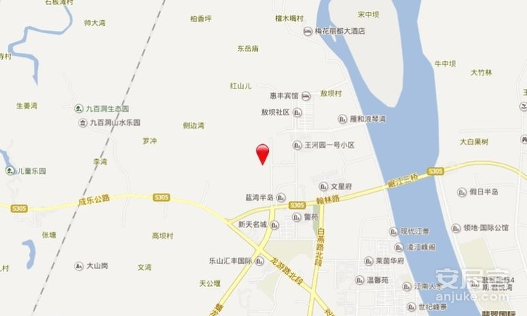 乐山万达广场交通图