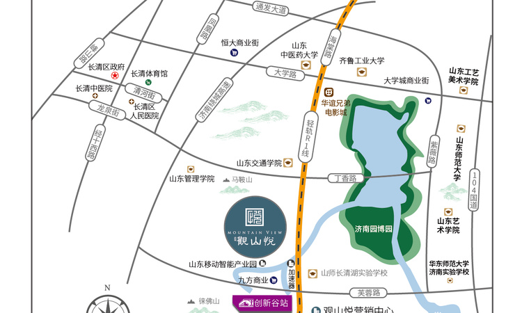 济高观山悦交通图