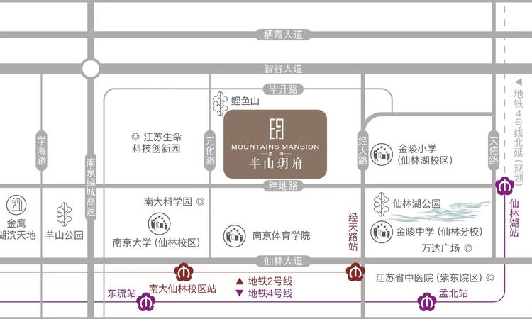 星叶半山玥府交通图