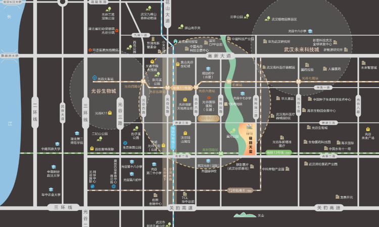 光谷翡丽天玺交通图