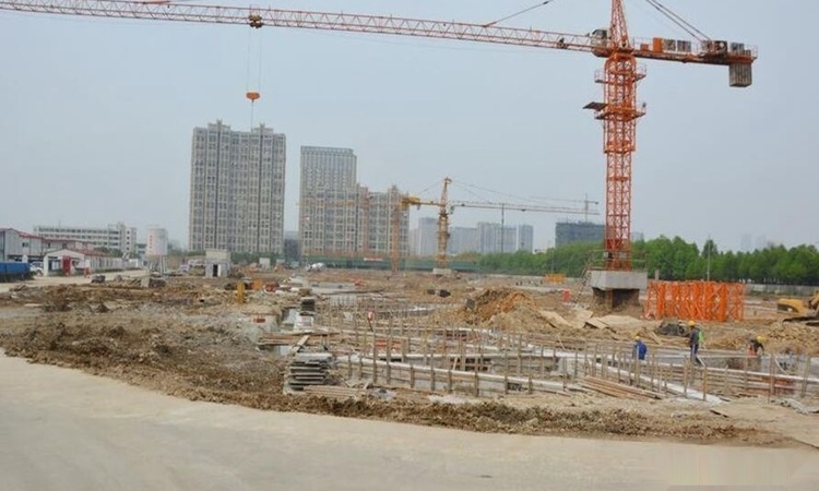 华悦商业广场施工进度图