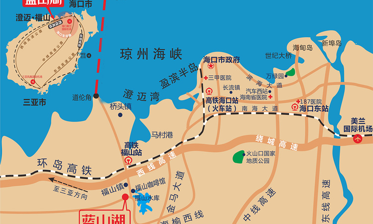 蓝山湖交通图