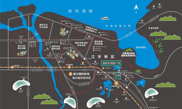 雅居乐·江东紫航一号交通图