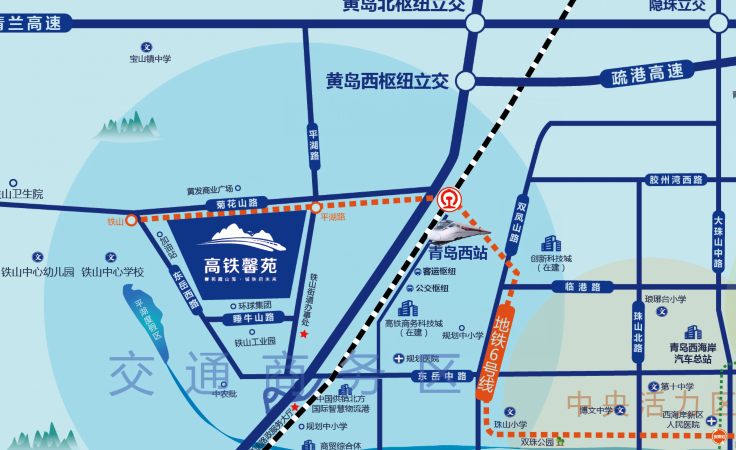 高铁馨苑交通图