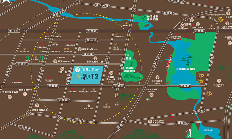 济水学苑交通图