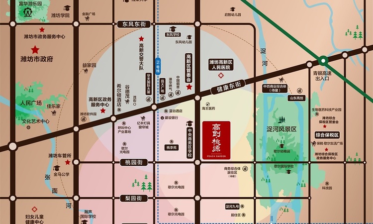 高创桃源交通图