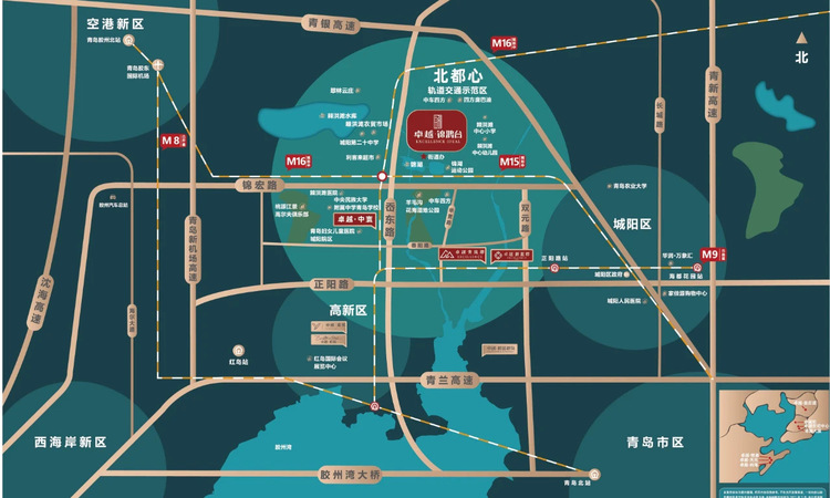 卓越锦鸿台交通图